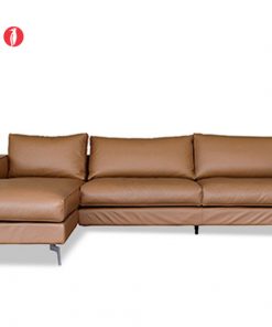 Sofa góc phải Metro da Brown Thương hiệu Ý- Calligaris