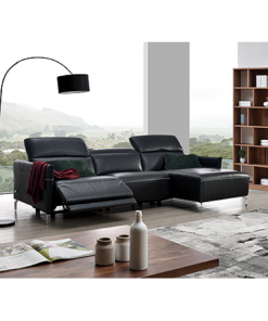 Sofa L (Góc Phải) Pavia FE02-6Y-LT-1I Màu Đen SFHDL003