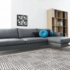 Sofa góc phải Square da xám