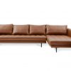 Sofa góc trái - da Cognac