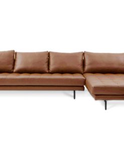 Sofa góc trái - da Cognac