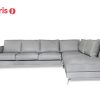 Sofa góc trái Metro da xám Thương hiệu Ý - Calligaris