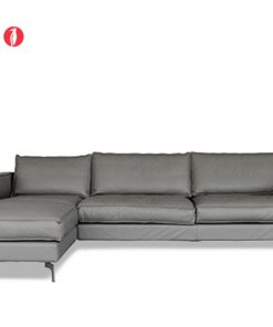 Sofa góc phải Square da xám