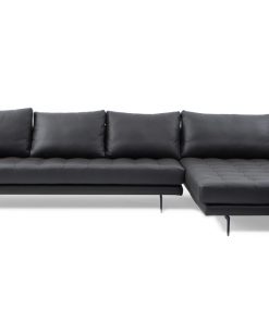Sofa góc trái da nâu